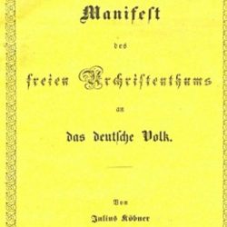 Julius Købner: Manifest til det tyske folk om den frie urkristendom (1848)