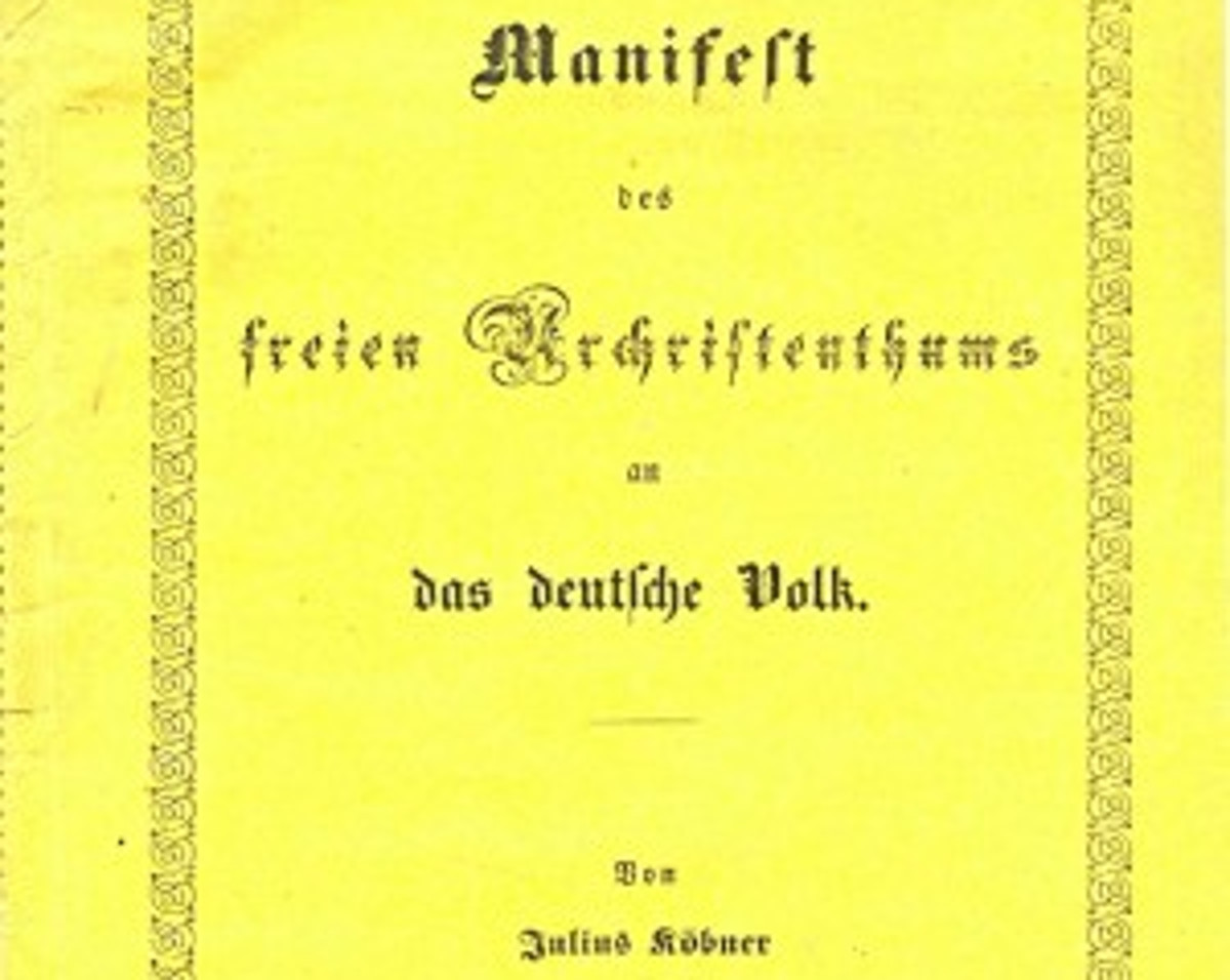 Julius Købner: Manifest til det tyske folk om den frie urkristendom (1848)